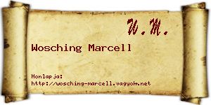 Wosching Marcell névjegykártya