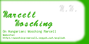 marcell wosching business card